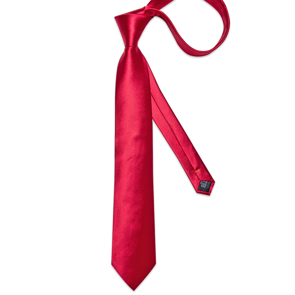 GentCrest Red Solid Tie Hanky Cufflinks Set - Image 3