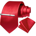 GentCrest Red Solid Tie Hanky Cufflinks Set - Image 1