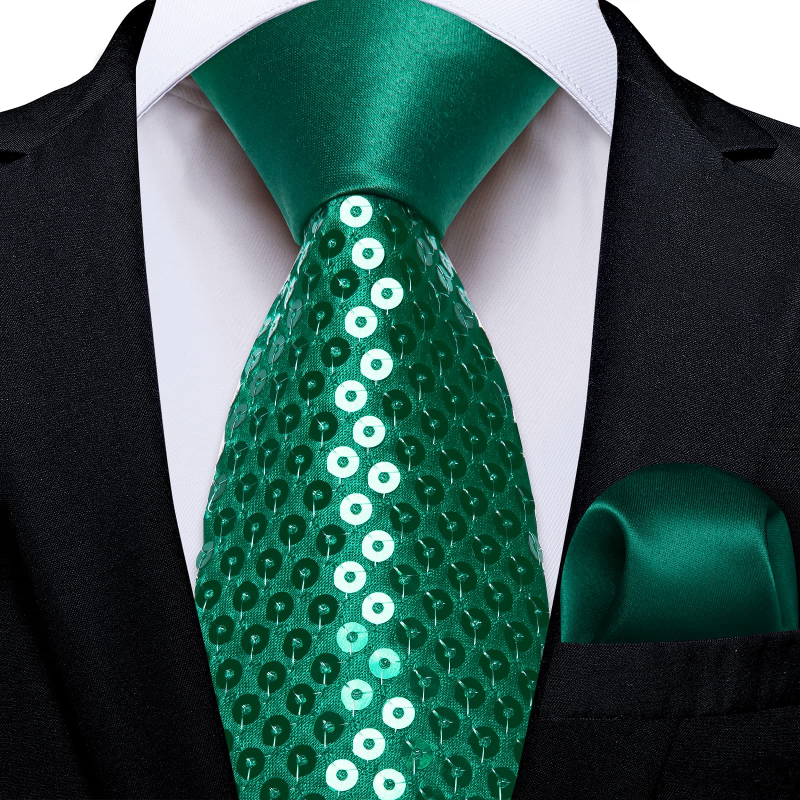 GentCrest Green Novelty Tie Hanky Cufflinks Set - Image 1