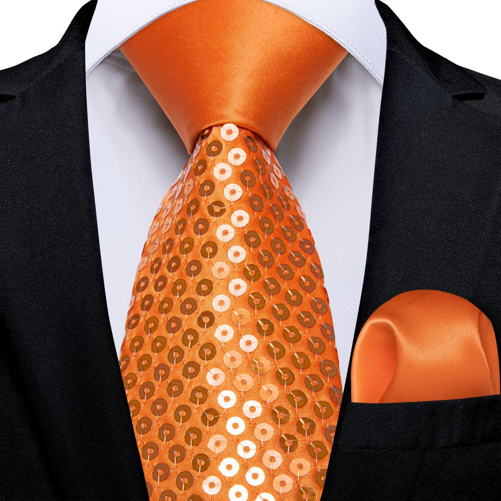 GentCrest Orange Novelty Tie Hanky Cufflinks Set - Image 1
