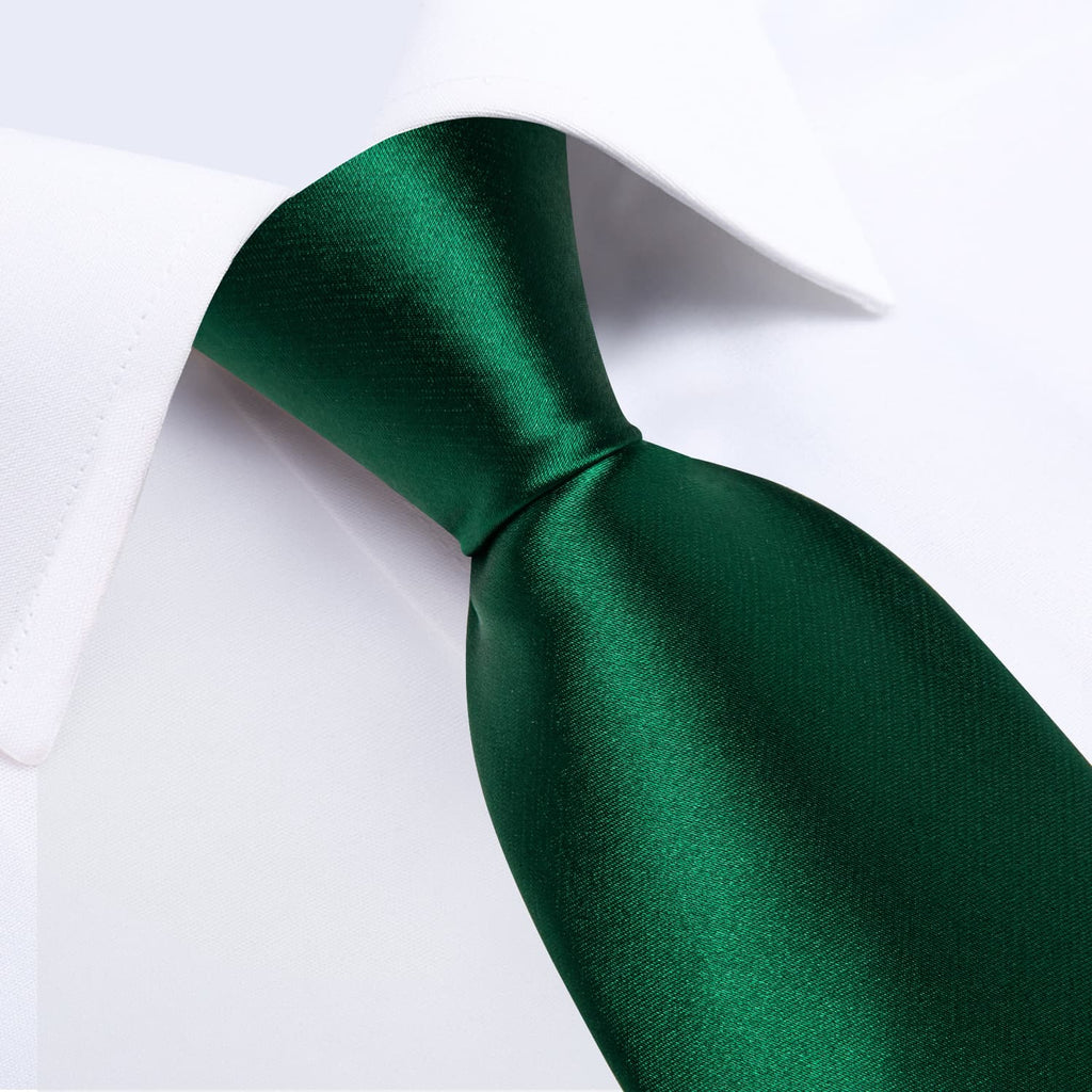 GentCrest Green Solid Tie Hanky Cufflinks Set - Image 3