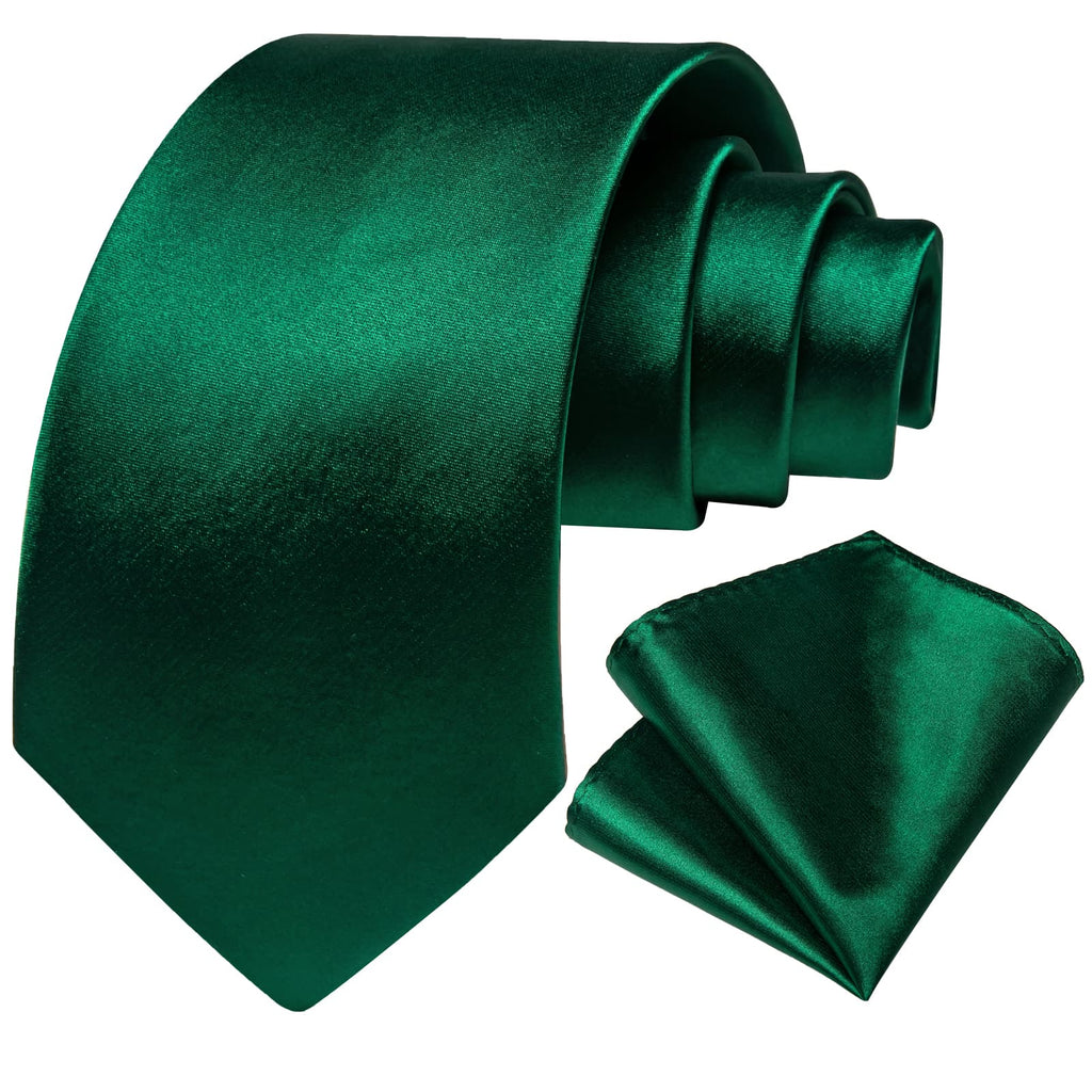 GentCrest Green Solid Tie Hanky Cufflinks Set - Image 2