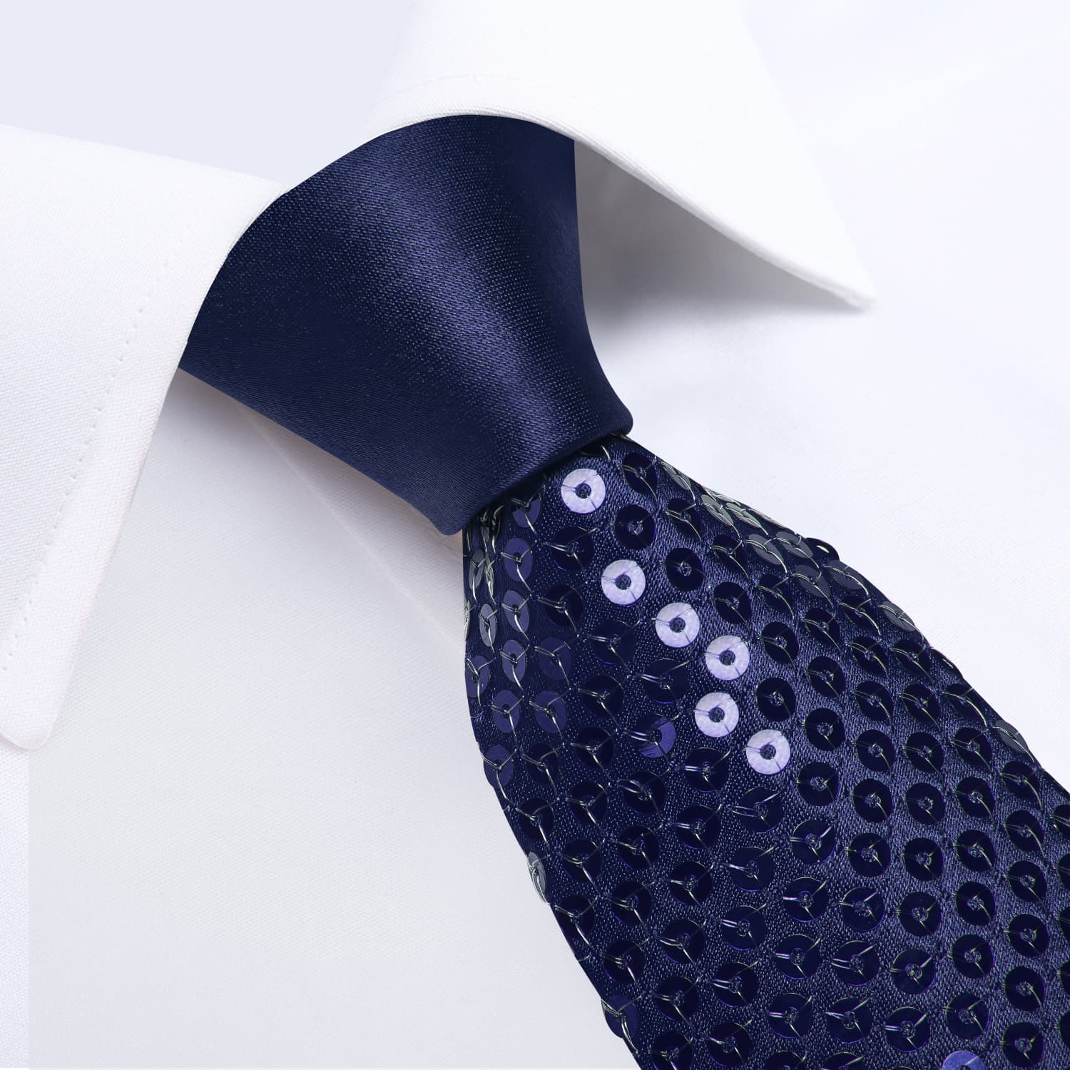 GentCrest Blue Solid Tie Hanky Cufflinks Set - Image 3