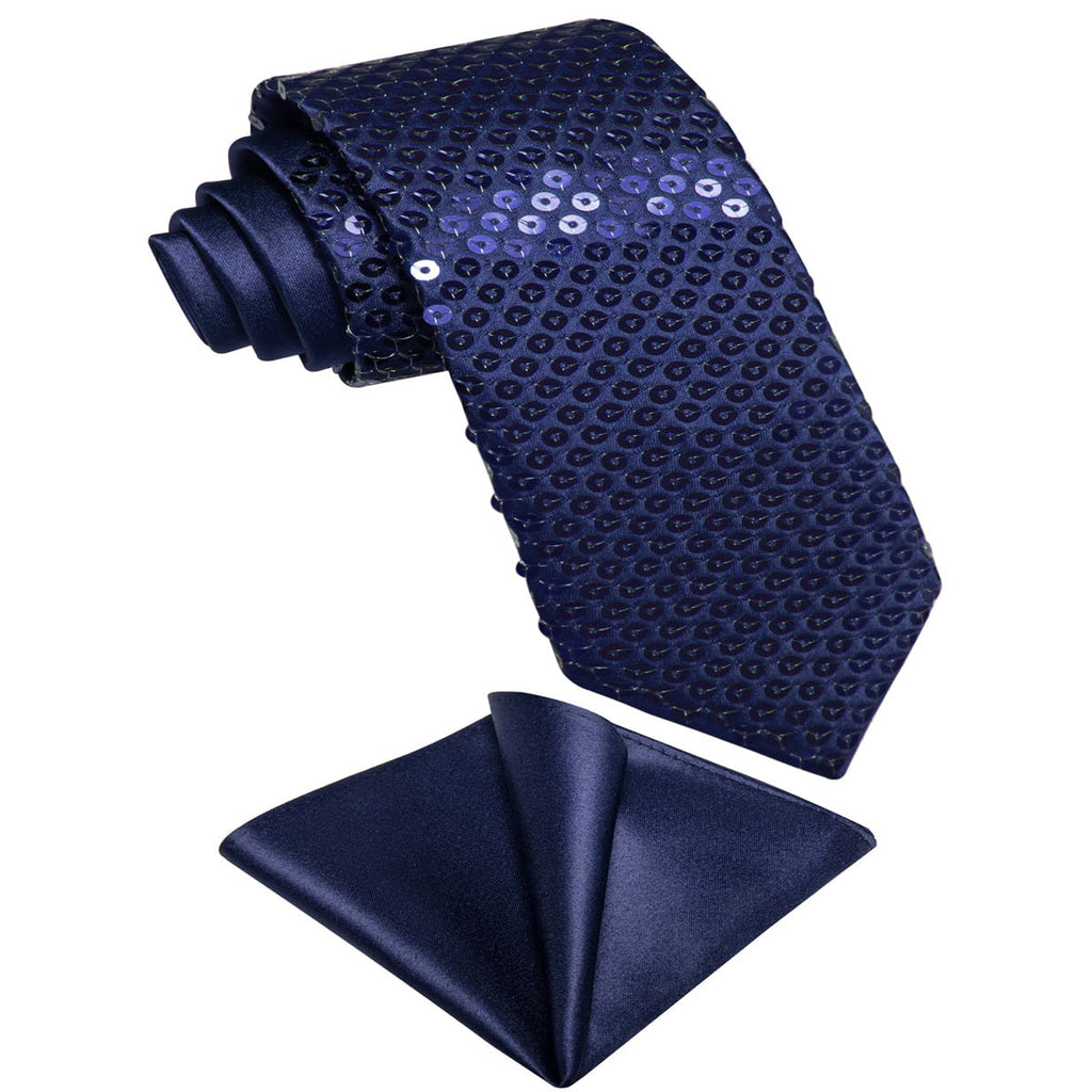 GentCrest Blue Solid Tie Hanky Cufflinks Set - Image 2