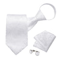 GentCrest Grey Solid Tie Hanky Cufflinks Set - Image 1