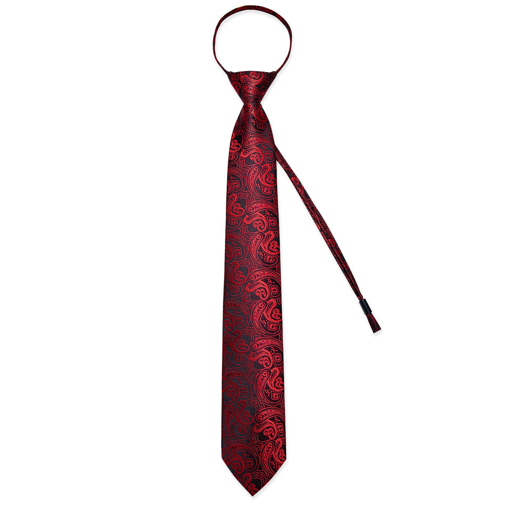 GentCrest Black Paisley Tie Hanky Cufflinks Set - Image 3