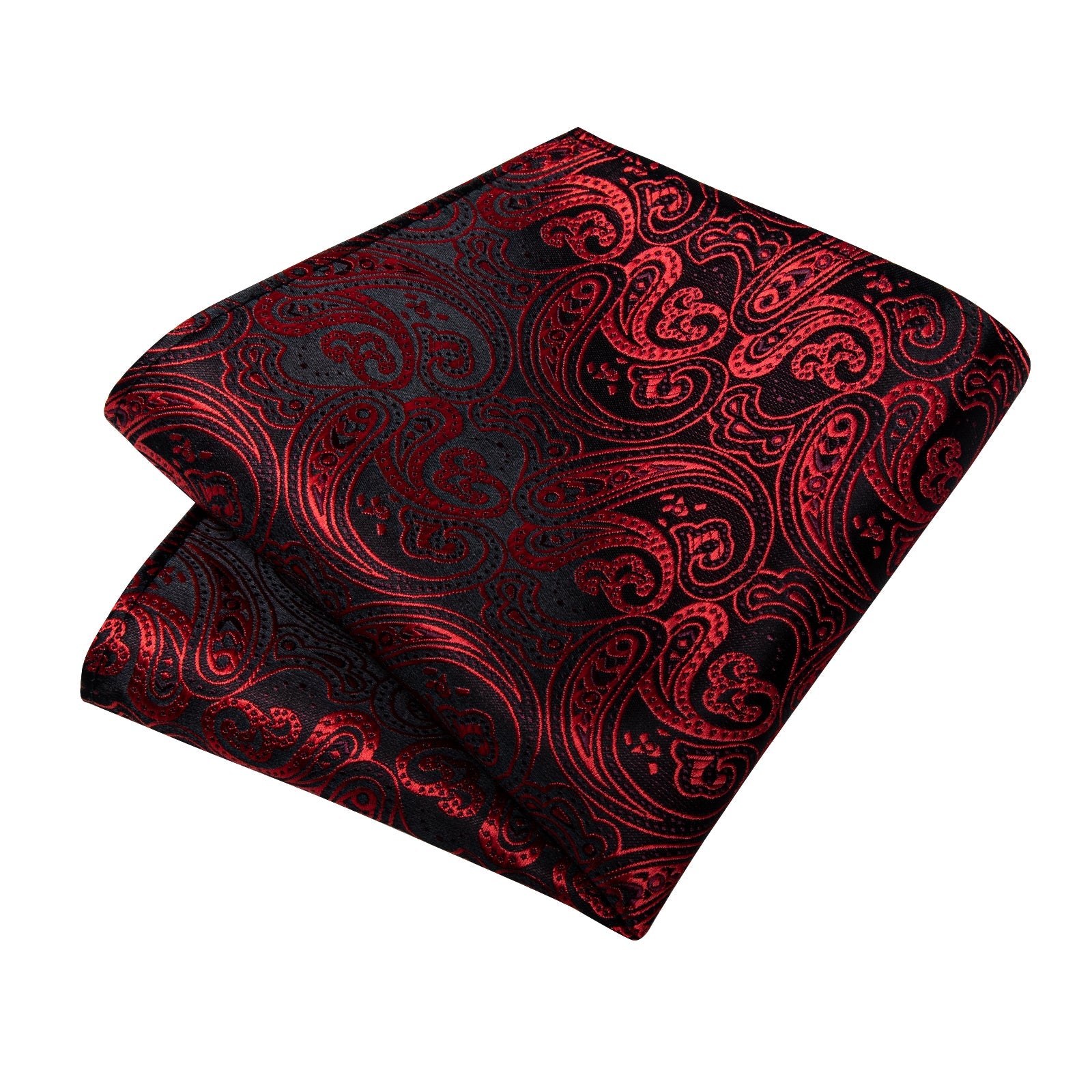 GentCrest Black Paisley Tie Hanky Cufflinks Set - Image 6