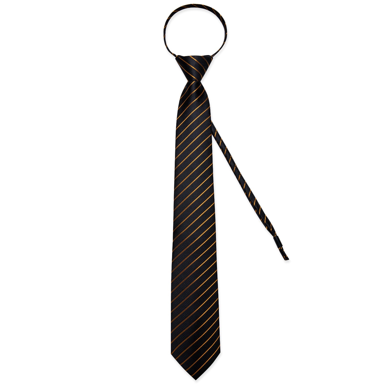 GentCrest Black Striped Tie Hanky Cufflinks Set - Image 4