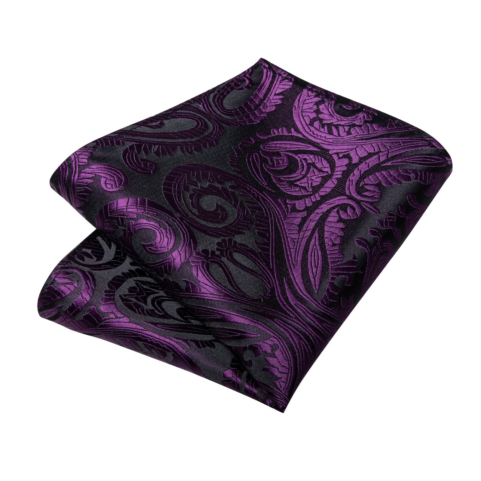 GentCrest Black Paisley Tie Hanky Cufflinks Set - Image 6