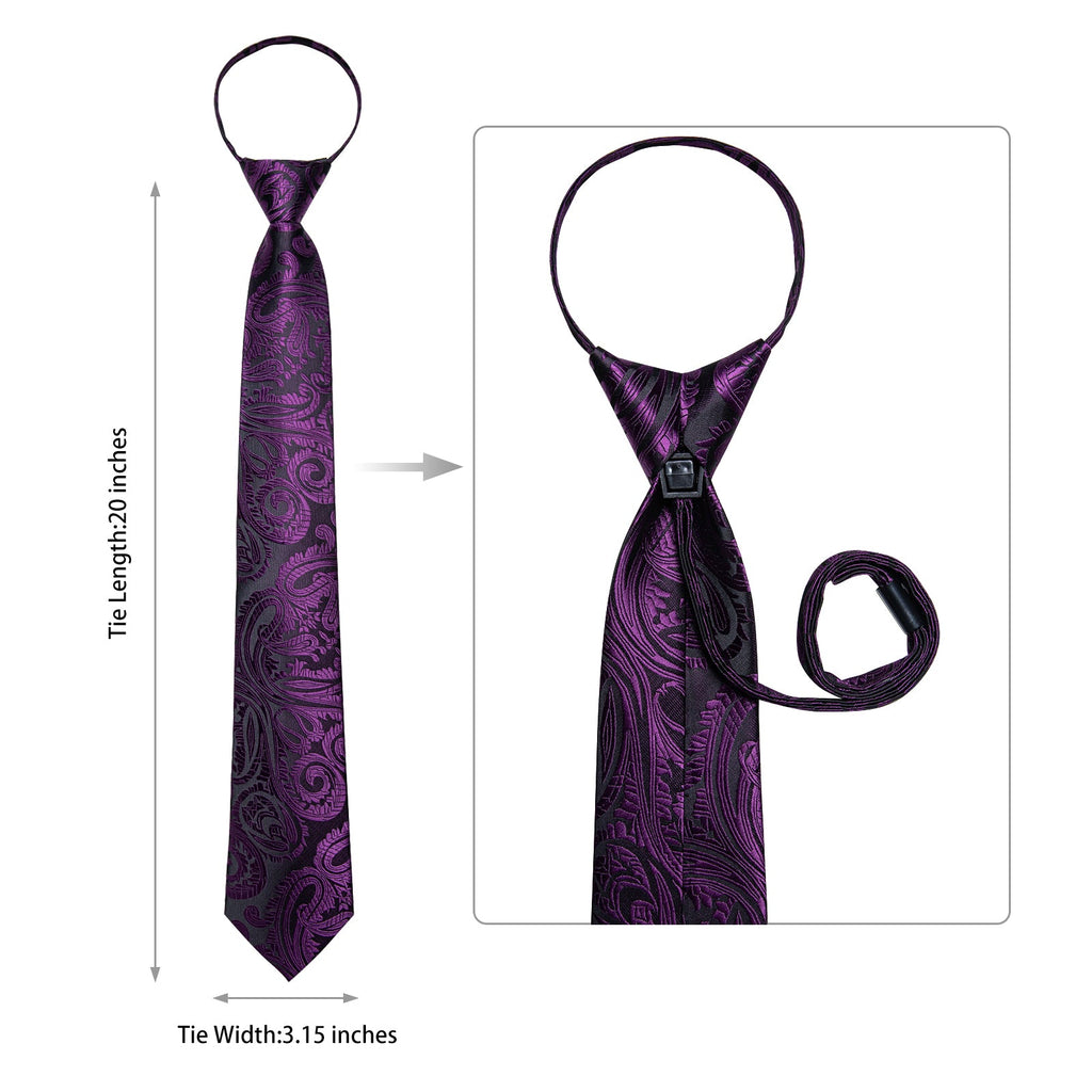 GentCrest Black Paisley Tie Hanky Cufflinks Set - Image 5