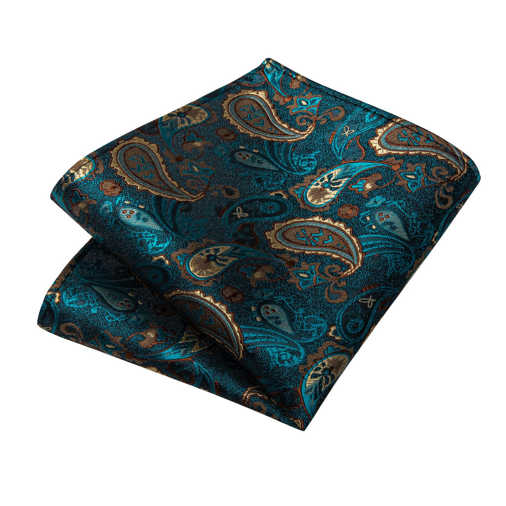GentCrest Blue Paisley Tie Hanky Cufflinks Set - Image 7