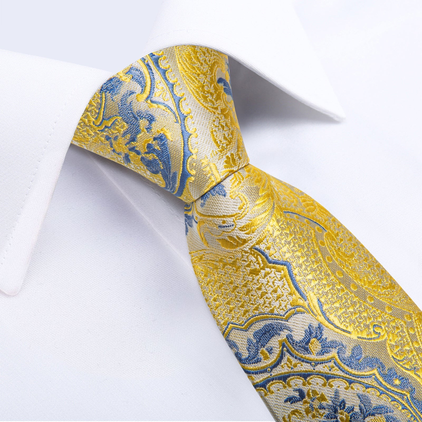 GentCrest Blue Paisley Tie Hanky Cufflinks Set - Image 5