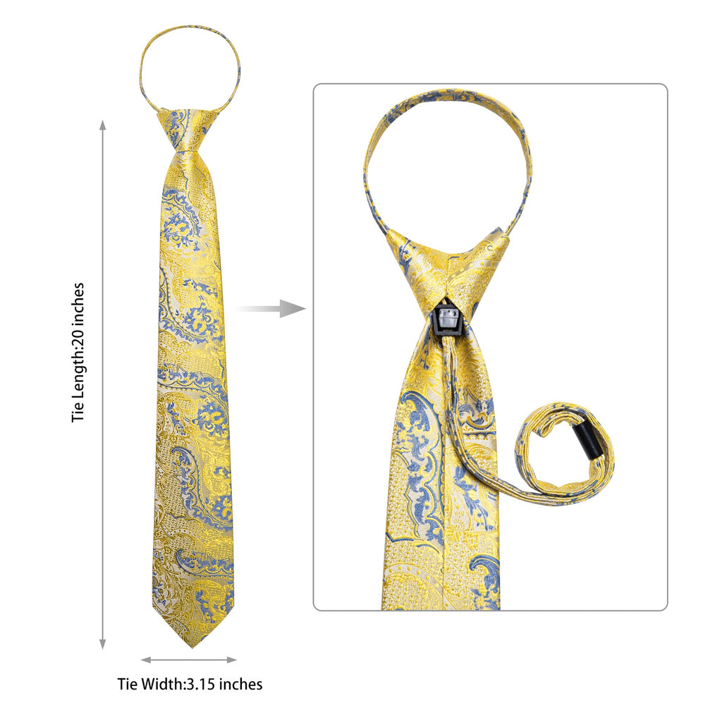 GentCrest Blue Paisley Tie Hanky Cufflinks Set - Image 6