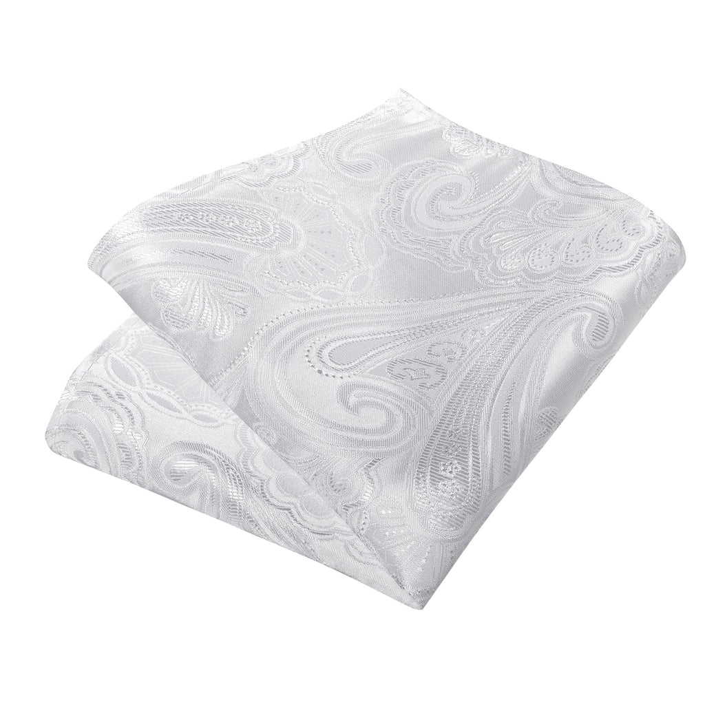 GentCrest White Paisley Tie Hanky Cufflinks Set - Image 5