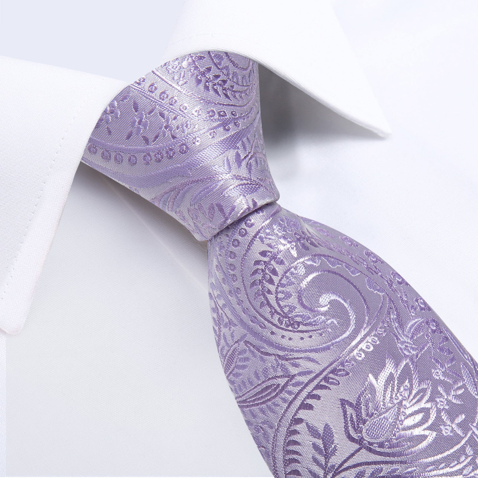 GentCrest Purple Paisley Tie Hanky Cufflinks Set - Image 4