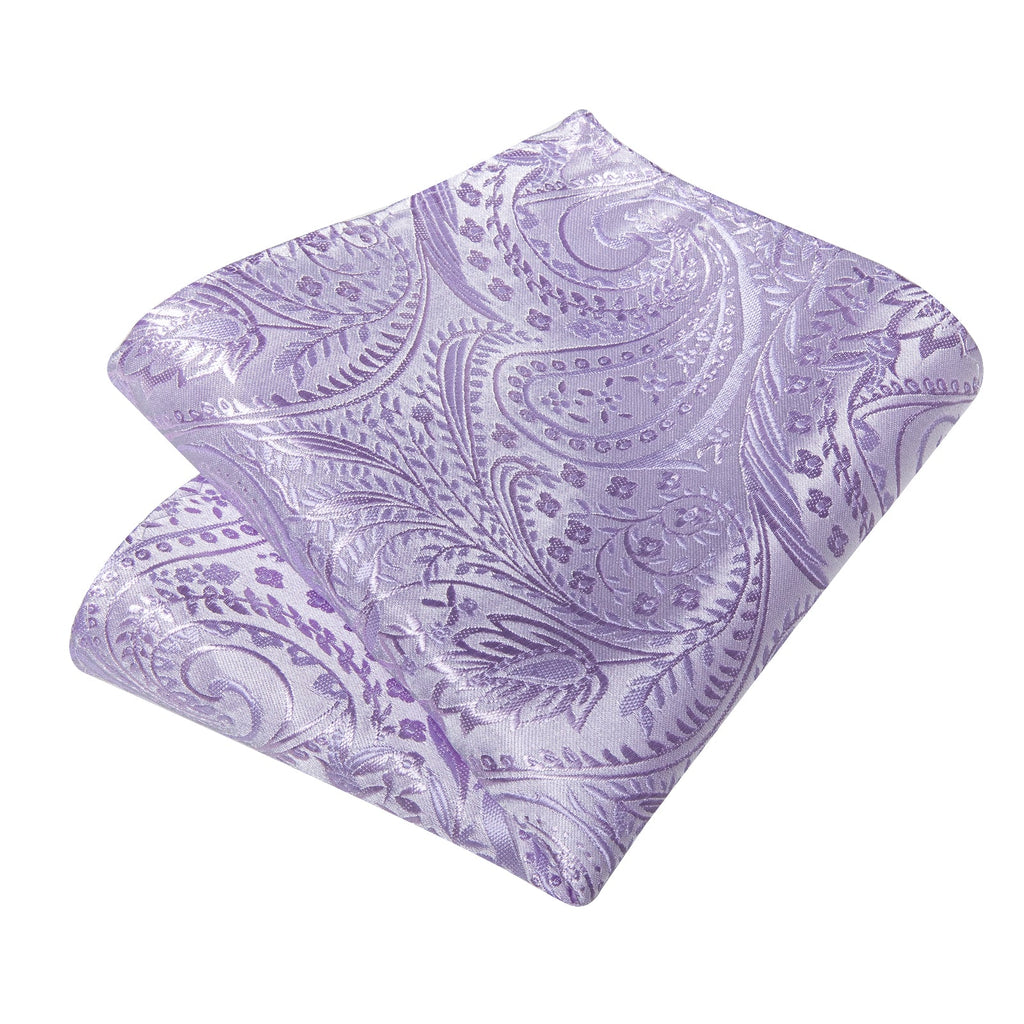 GentCrest Purple Paisley Tie Hanky Cufflinks Set - Image 3