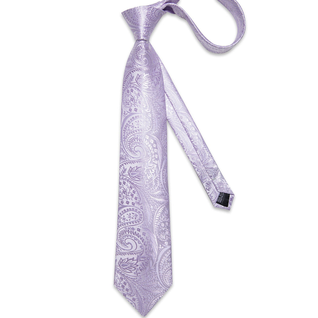 GentCrest Purple Paisley Tie Hanky Cufflinks Set - Image 5