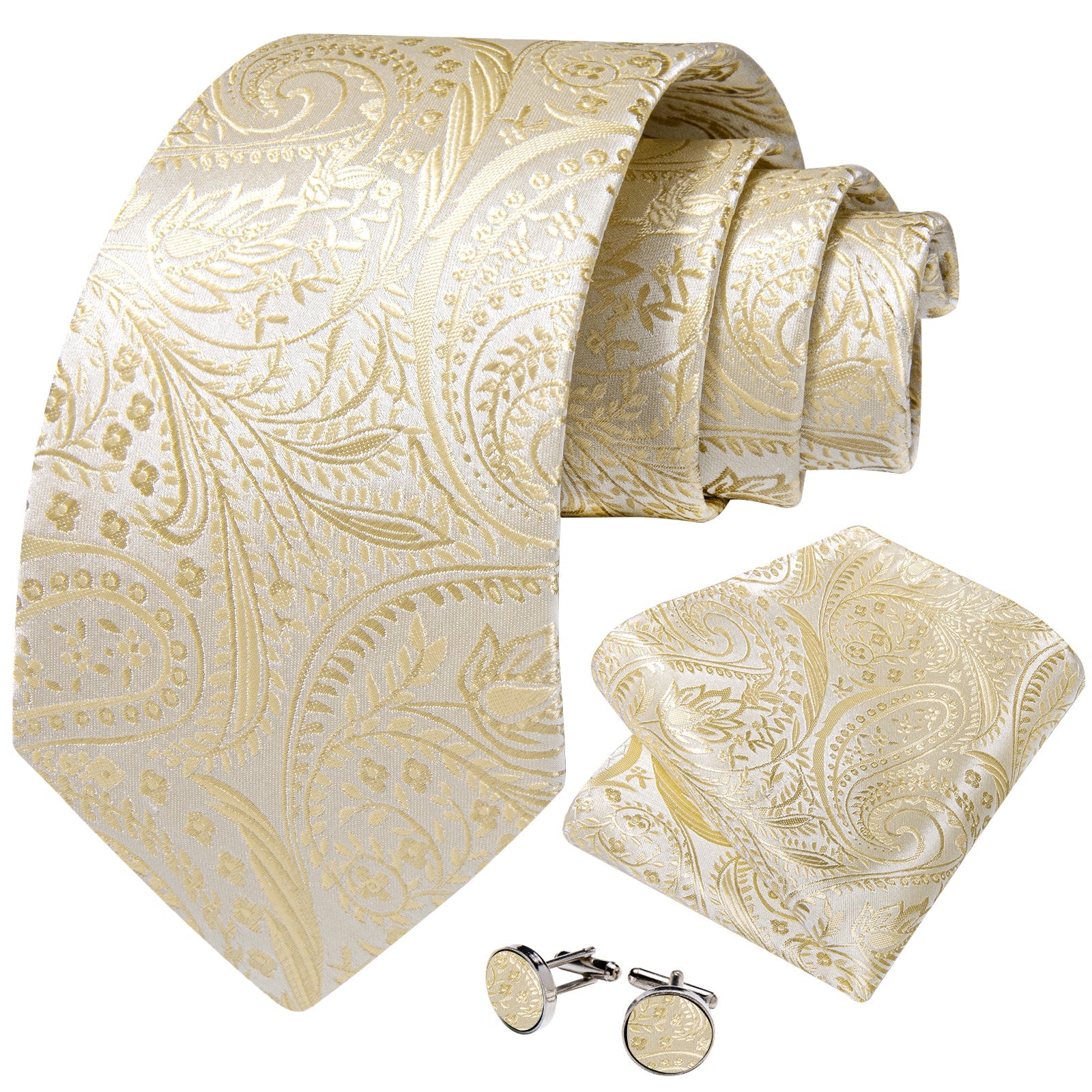 GentCrest Classic Floral Tie Hanky Cufflinks Set - Image 2