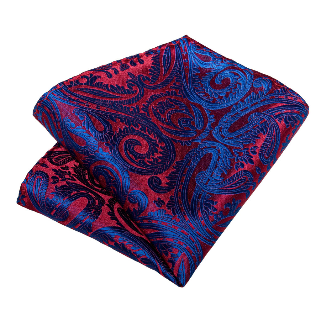 GentCrest Blue Paisley Tie Hanky Cufflinks Set - Image 3