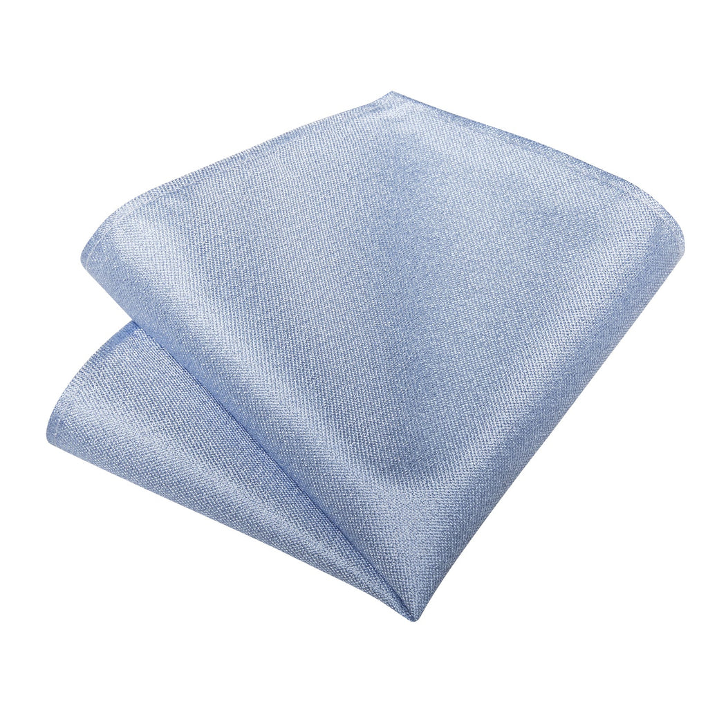 GentCrest Blue Solid Tie Hanky Cufflinks Set - Image 3