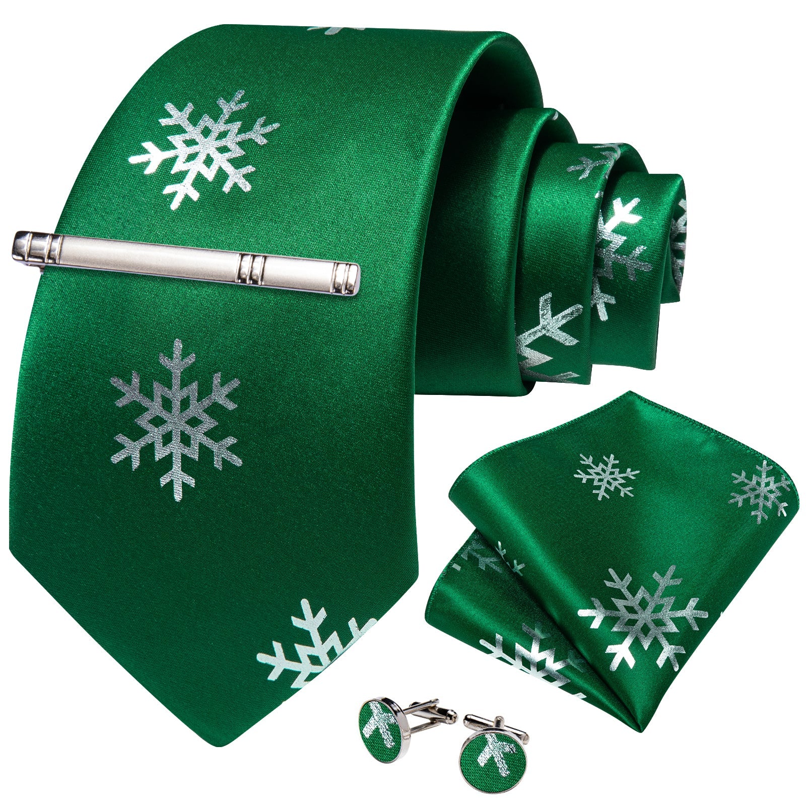 GentCrest Green Novelty Tie Hanky Cufflinks Set - Image 1