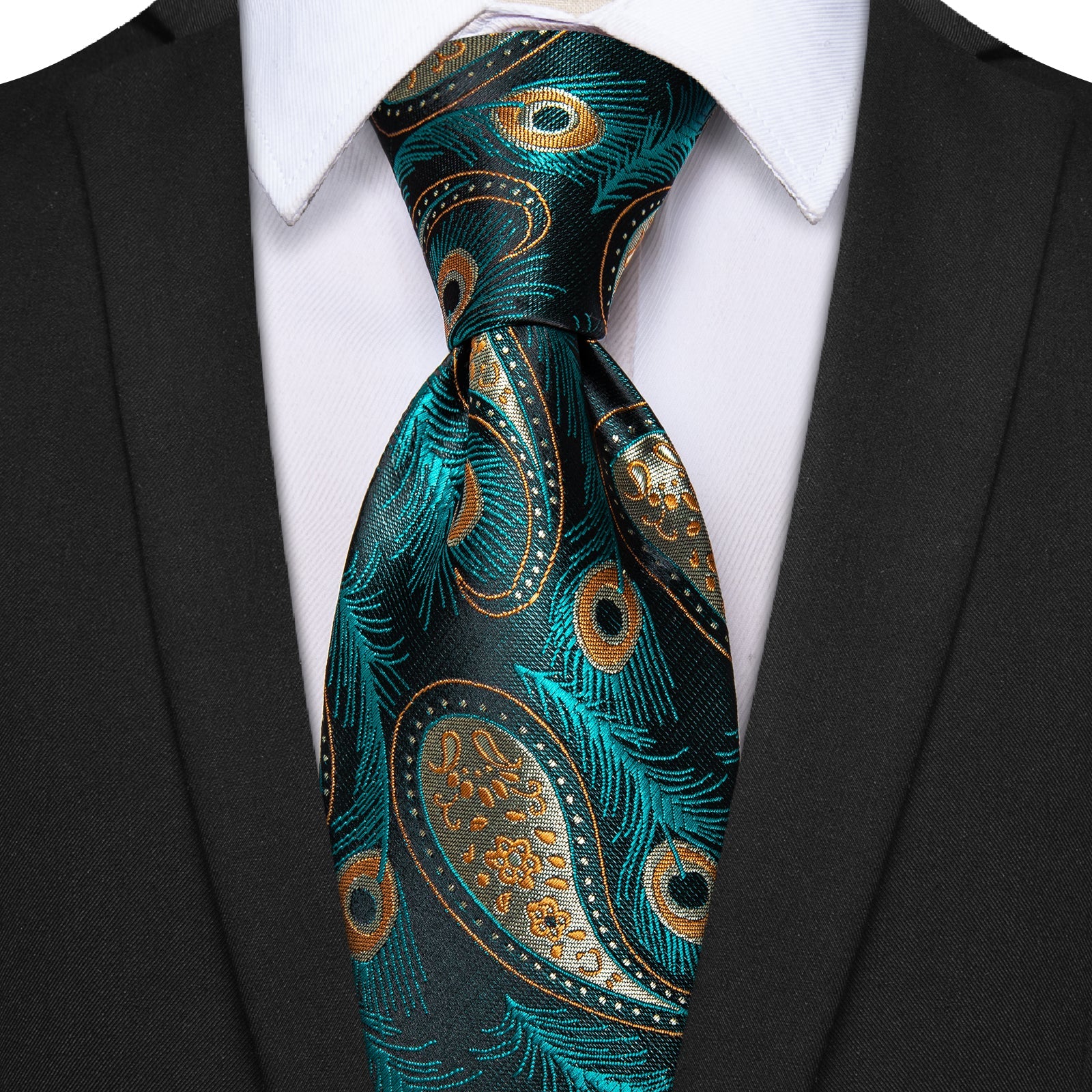 GentCrest Blue Paisley Tie Hanky Cufflinks Set - Image 2