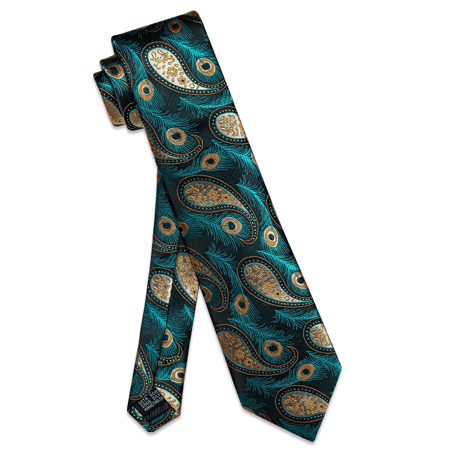 GentCrest Blue Paisley Tie Hanky Cufflinks Set - Image 6