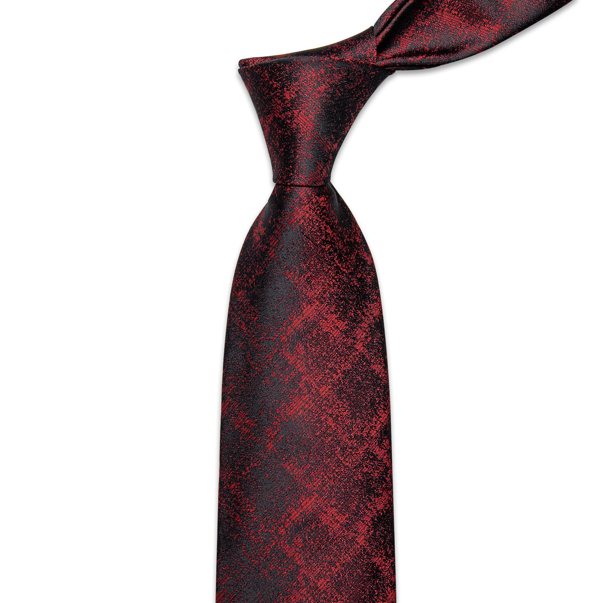 Red and Black Plaid Silk Tie Set - GentCrest - View 4