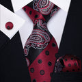 GentCrest Black Polka Dot Tie Hanky Cufflinks Set - Image 1