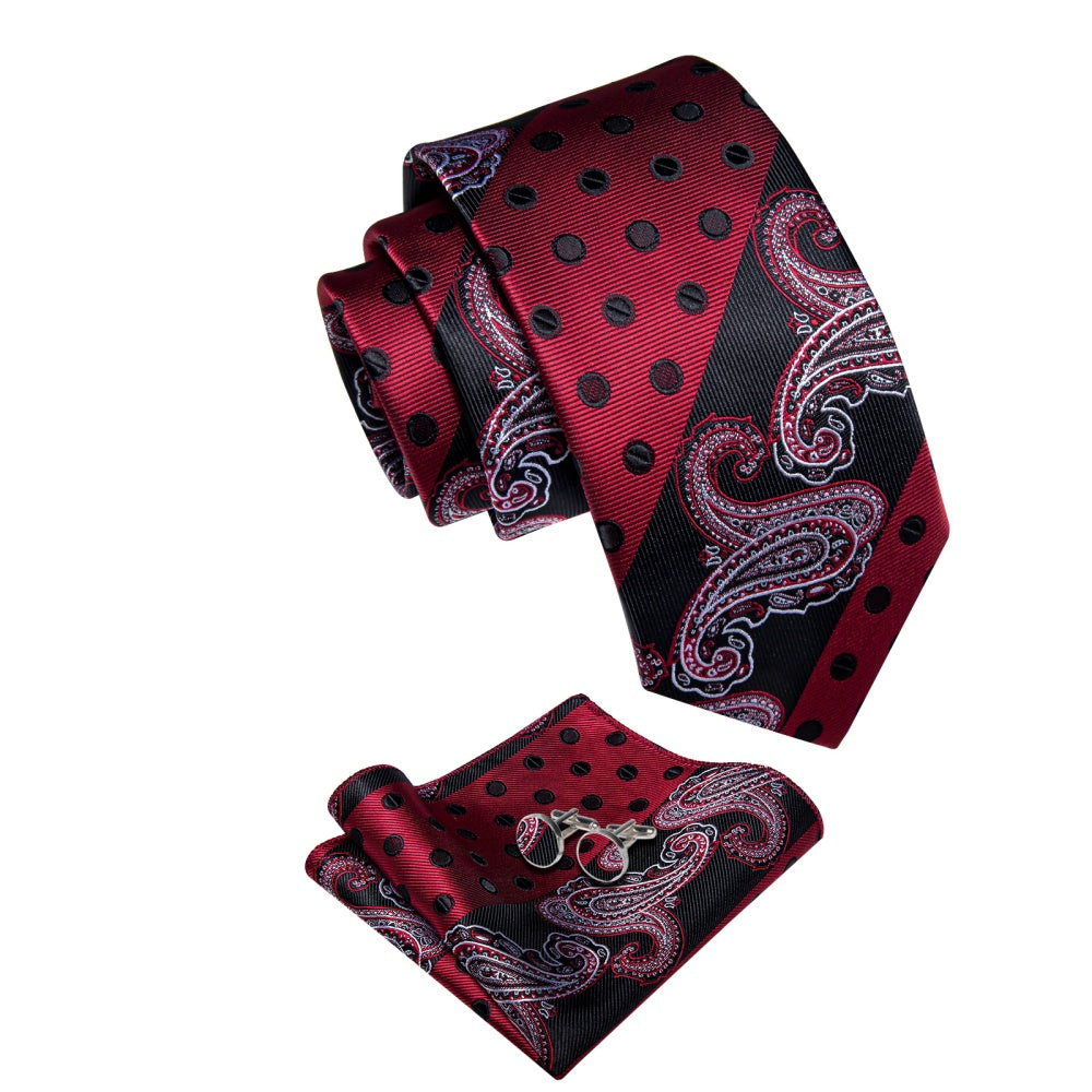 GentCrest Black Polka Dot Tie Hanky Cufflinks Set - Image 4