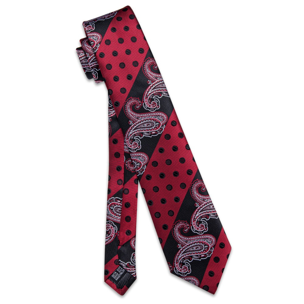GentCrest Black Polka Dot Tie Hanky Cufflinks Set - Image 5