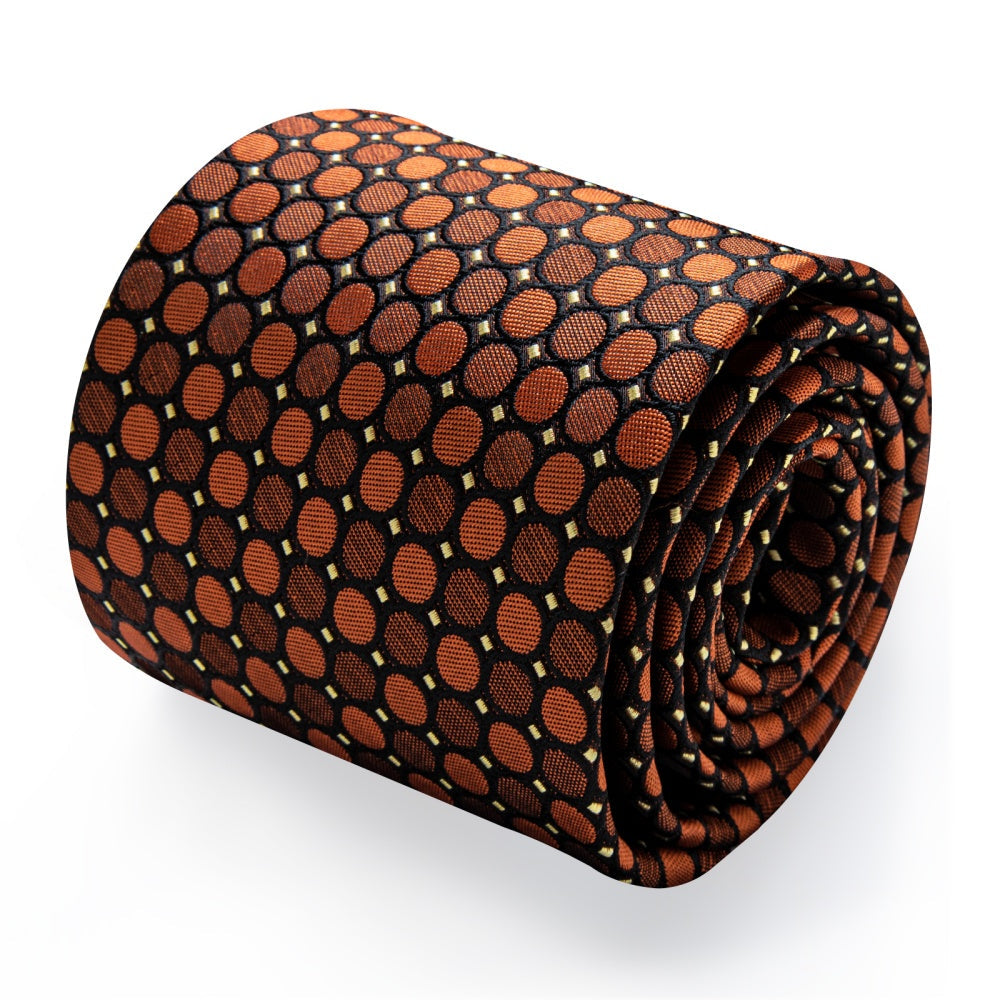 GentCrest Brown Geometric Tie Hanky Cufflinks Set - Image 3