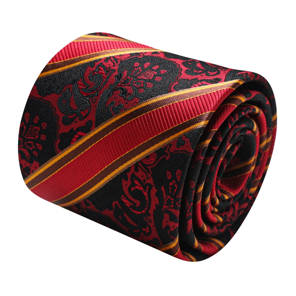 GentCrest Black Striped Tie Hanky Cufflinks Set - Image 3