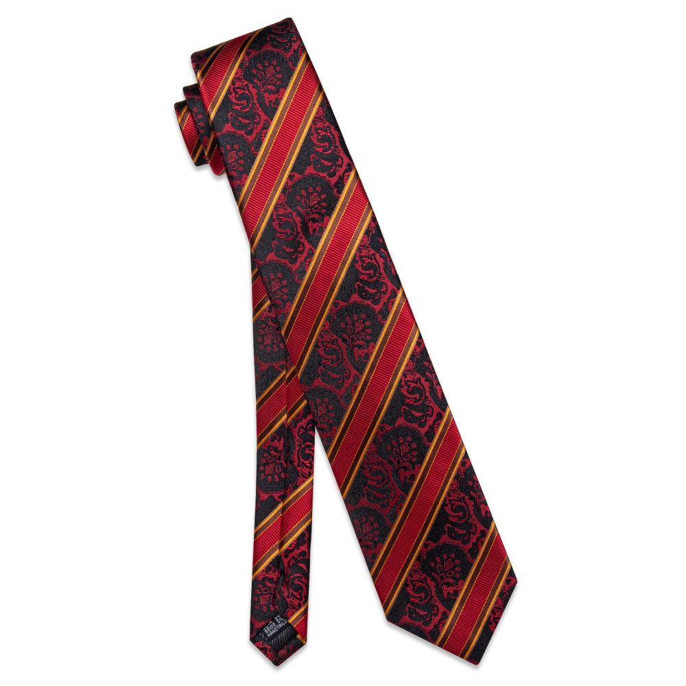 GentCrest Black Striped Tie Hanky Cufflinks Set - Image 6