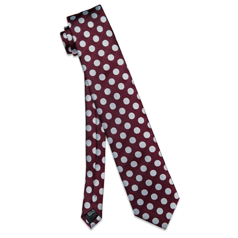 GentCrest Silver Polka Dot Tie Hanky Cufflinks Set - Image 4