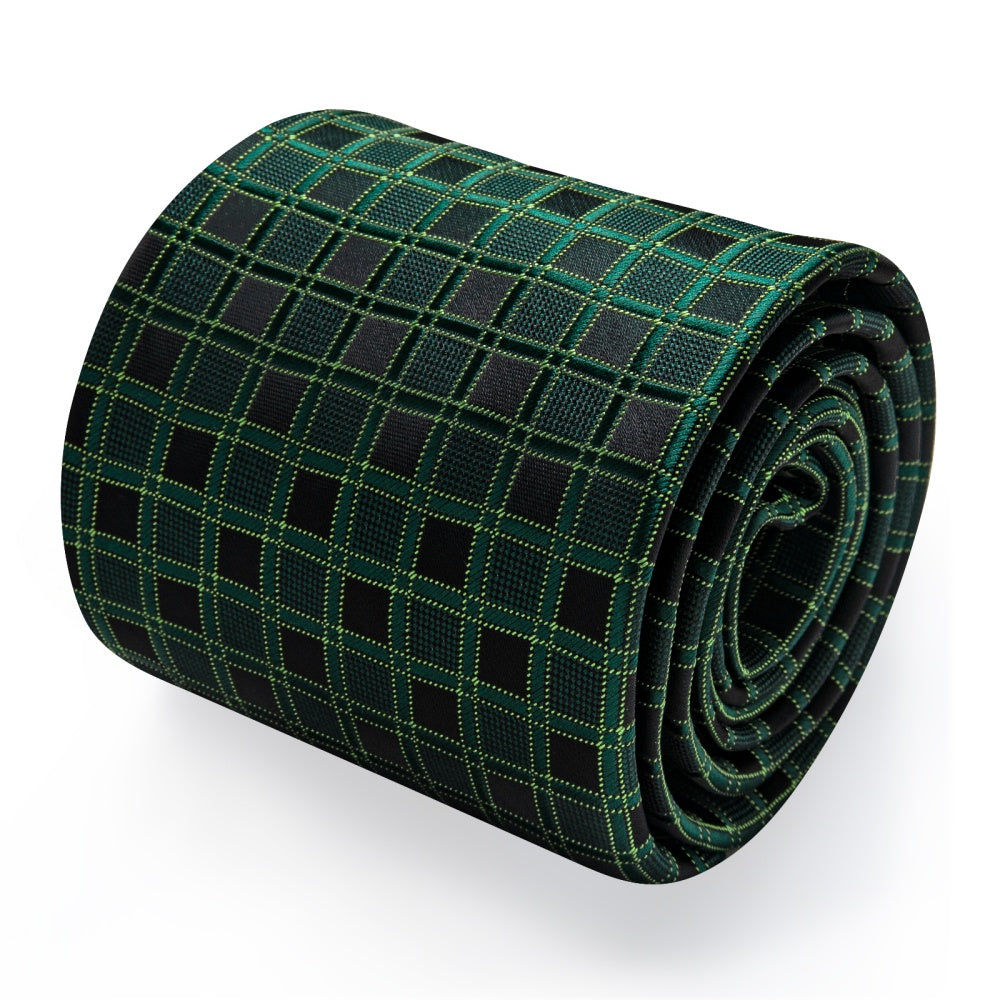 GentCrest Black Plaid Tie Hanky Cufflinks Set - Image 4