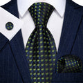 GentCrest Black Novelty Tie Hanky Cufflinks Set - Image 1