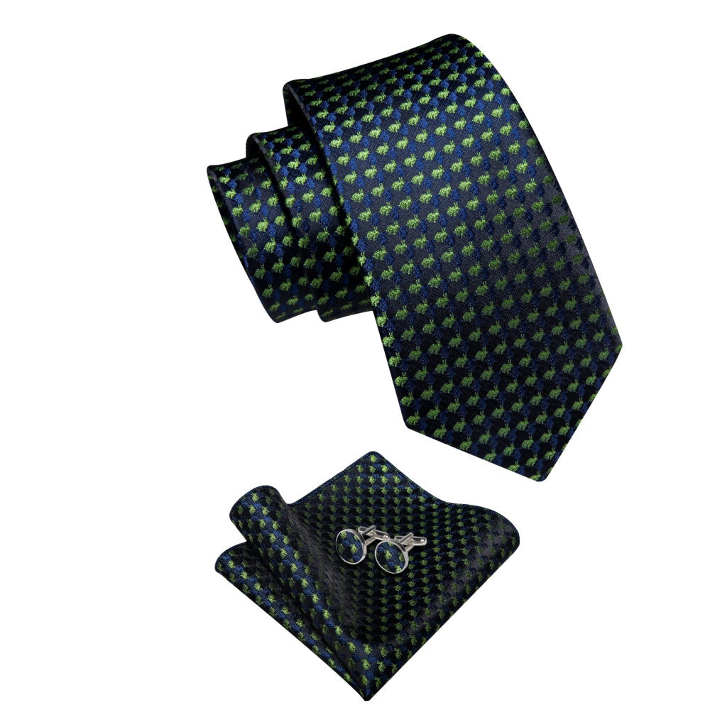 GentCrest Black Novelty Tie Hanky Cufflinks Set - Image 5