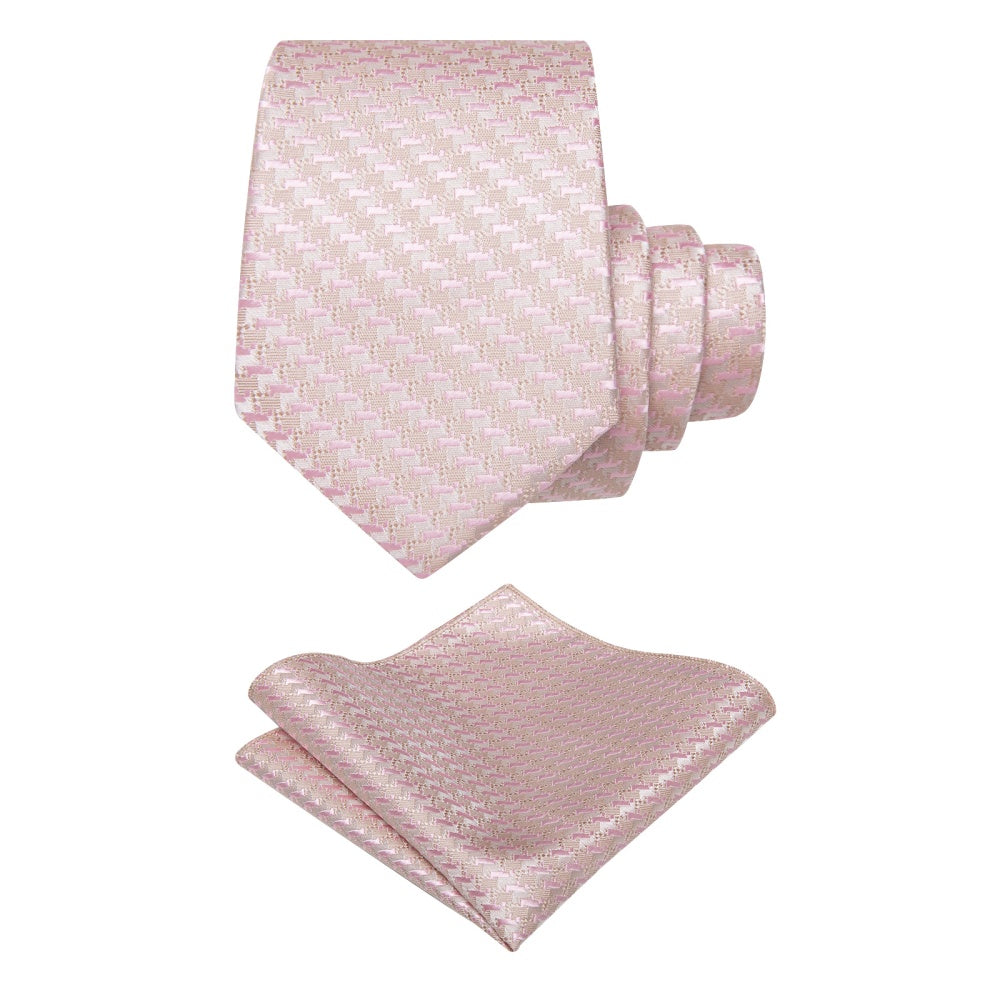 GentCrest Red Textured Tie Hanky Cufflinks Set - Image 5