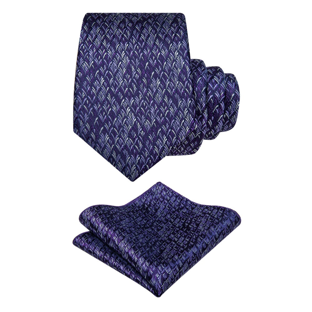 GentCrest Purple Novelty Tie Hanky Cufflinks Set - Image 4