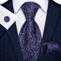 GentCrest Purple Novelty Tie Hanky Cufflinks Set - Image 1
