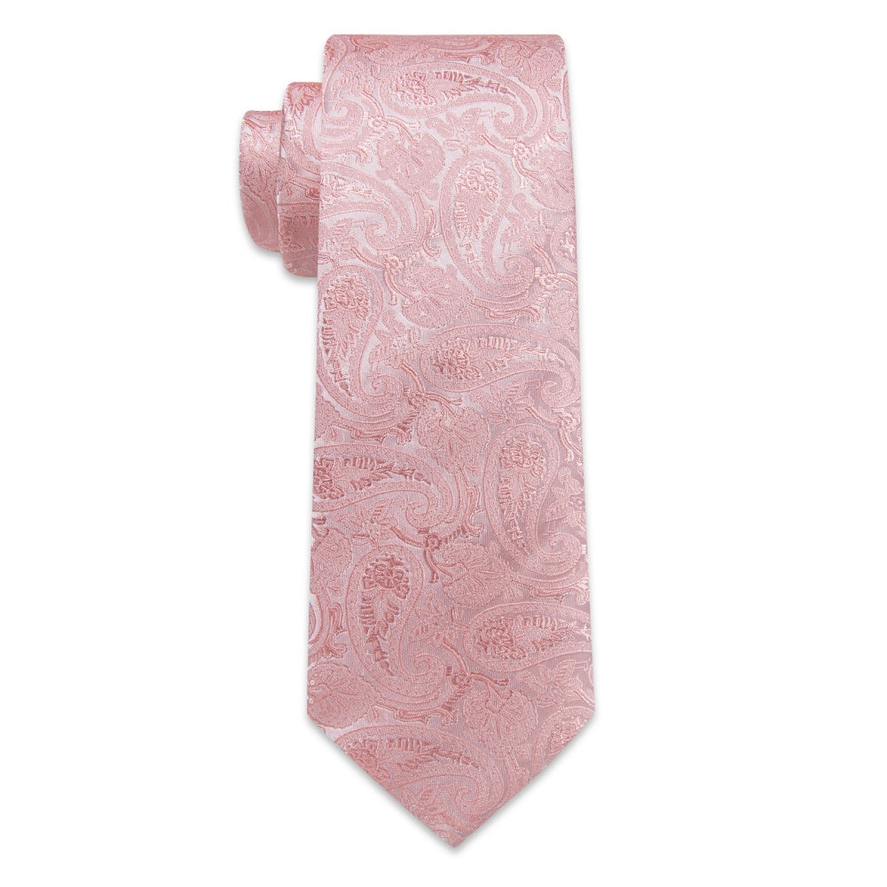 GentCrest Pink Paisley Tie Hanky Cufflinks Set - Image 5