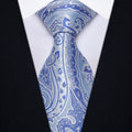 GentCrest Blue Paisley Tie Hanky Cufflinks Set - Image 1