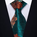 GentCrest Blue Floral Tie Hanky Cufflinks Set - Image 1