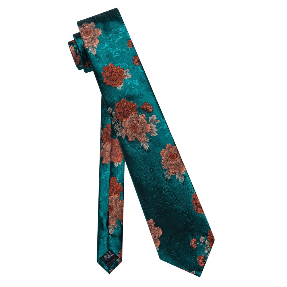GentCrest Blue Floral Tie Hanky Cufflinks Set - Image 6