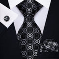 GentCrest Black Polka Dot Tie Hanky Cufflinks Set - Image 1