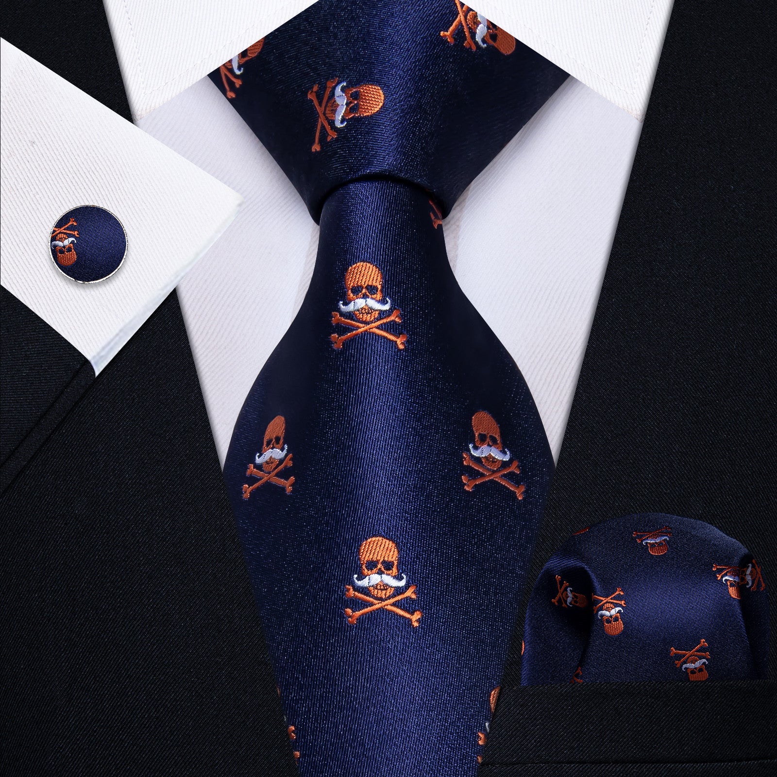 GentCrest Blue Novelty Tie Hanky Cufflinks Set - Image 6