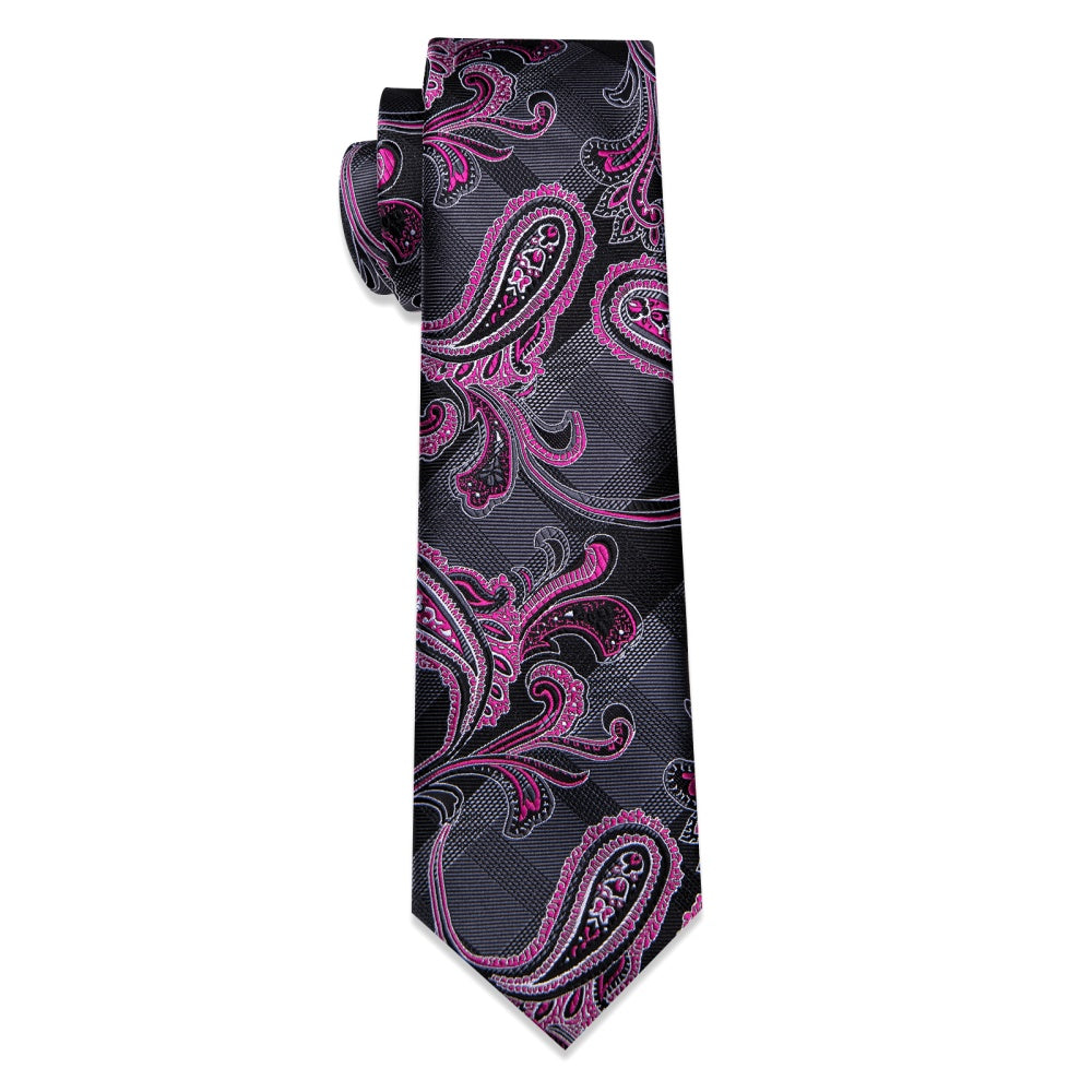GentCrest Pink Paisley Tie Hanky Cufflinks Set - Image 5