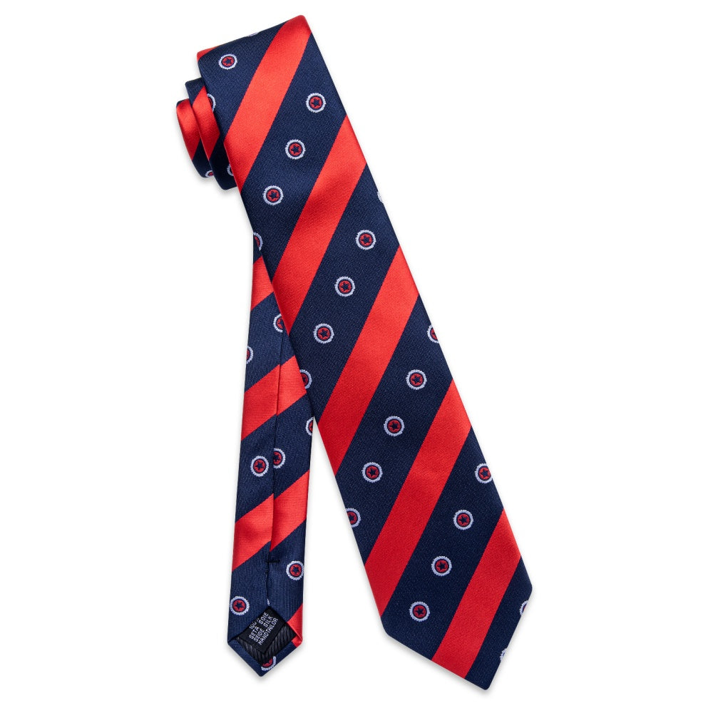 GentCrest Blue Striped Tie Hanky Cufflinks Set - Image 5