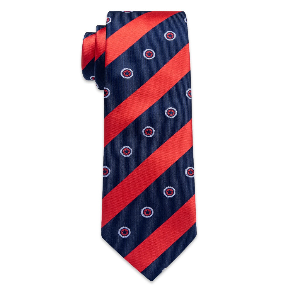 GentCrest Blue Striped Tie Hanky Cufflinks Set - Image 4